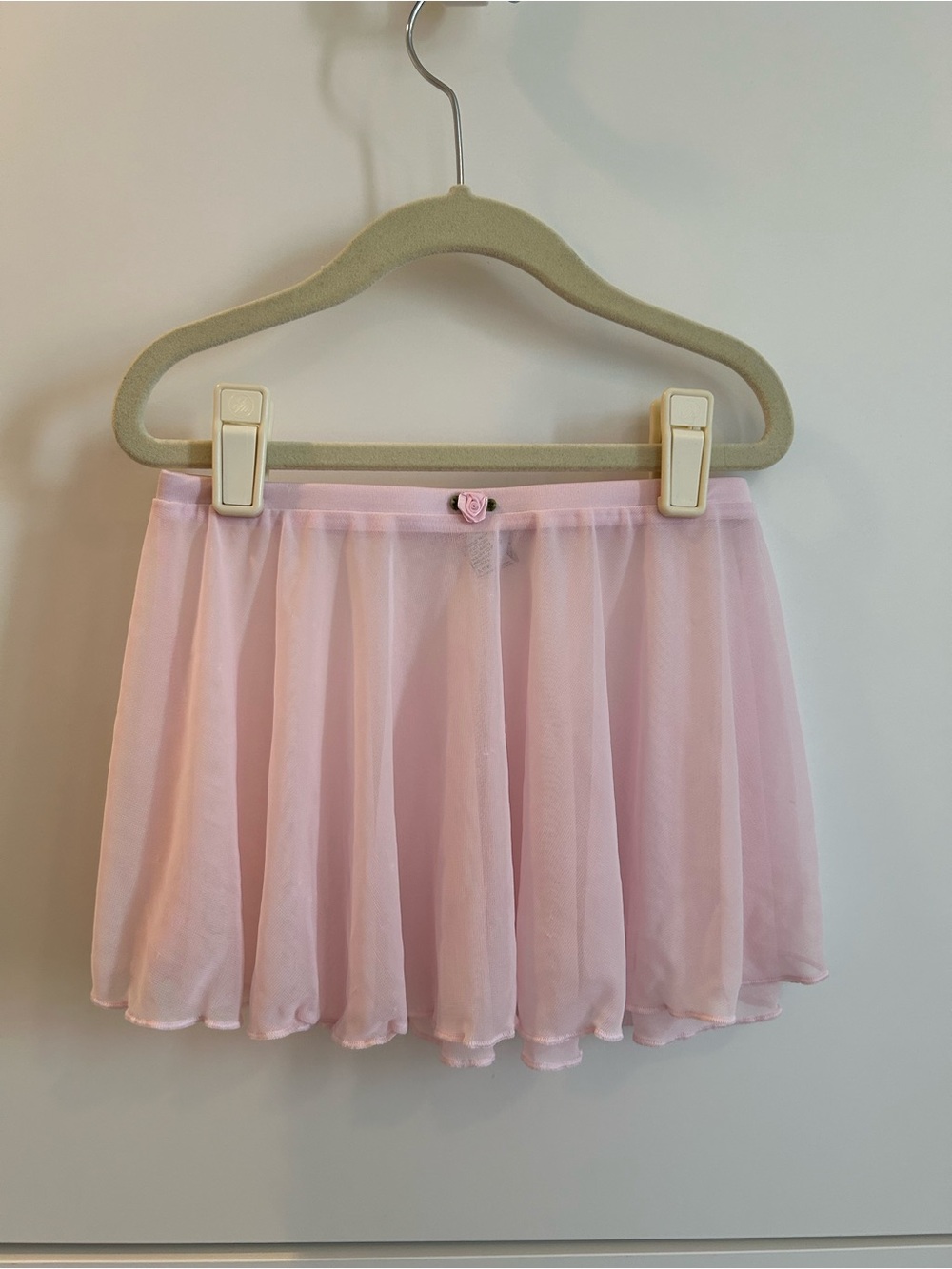 Danskin Now Soft Pink Chiffon Dance Ballet Skirt - SizeM (7/8)